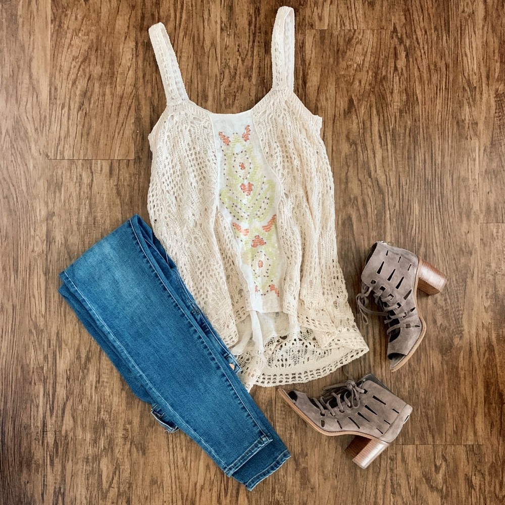 Free People embellished tank